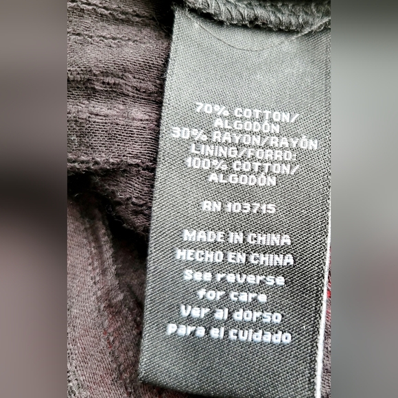 Zac&Rachel Women Top Blouse Cotton/Rayon Layered Square Neck Flowy Black 1X - Picture 10 of 16